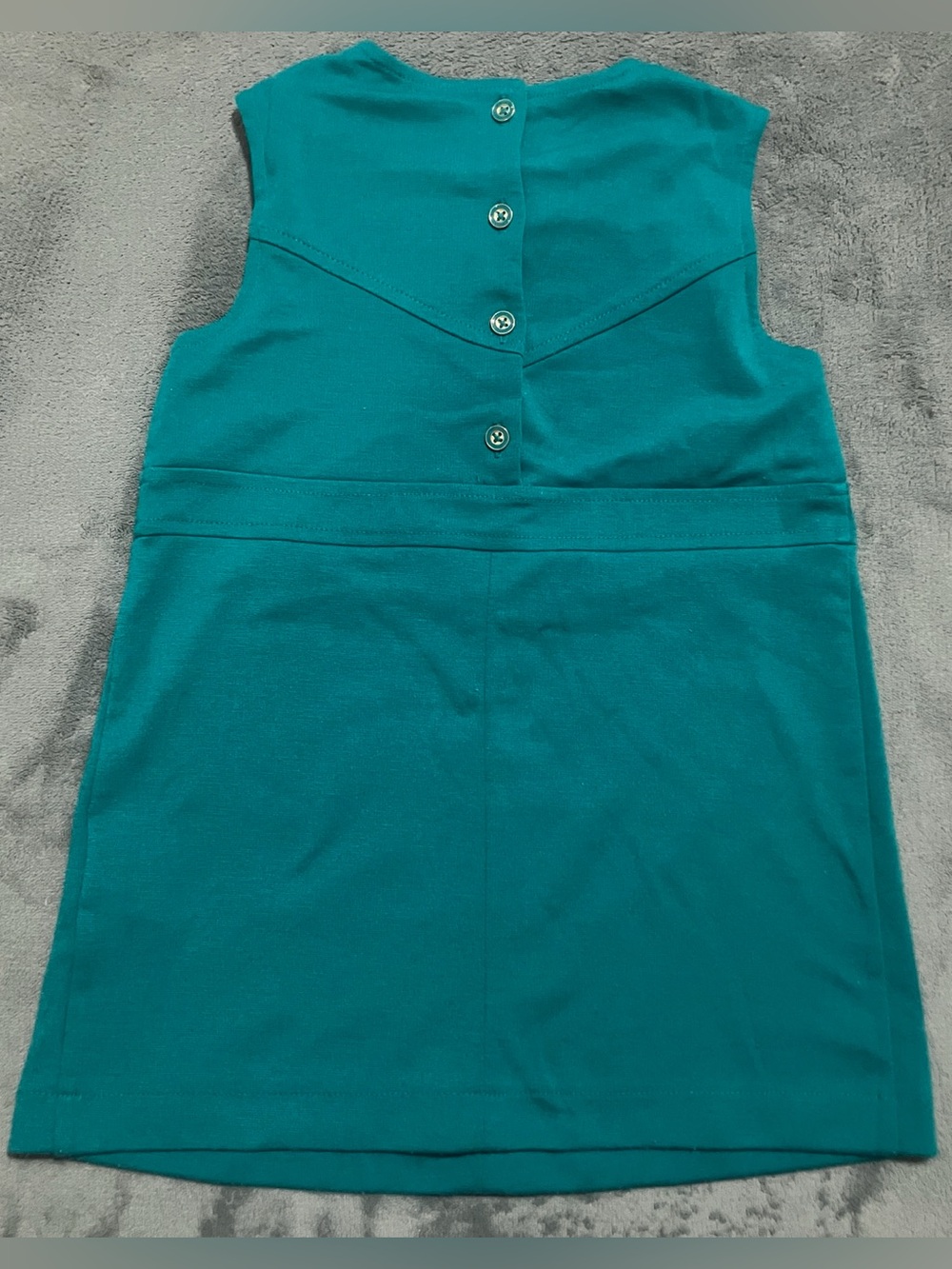 Tommy Hilfiger Teal Sleeveless Dress with Chevron Detail – Girls 3T – EUC - Picture 3 of 7